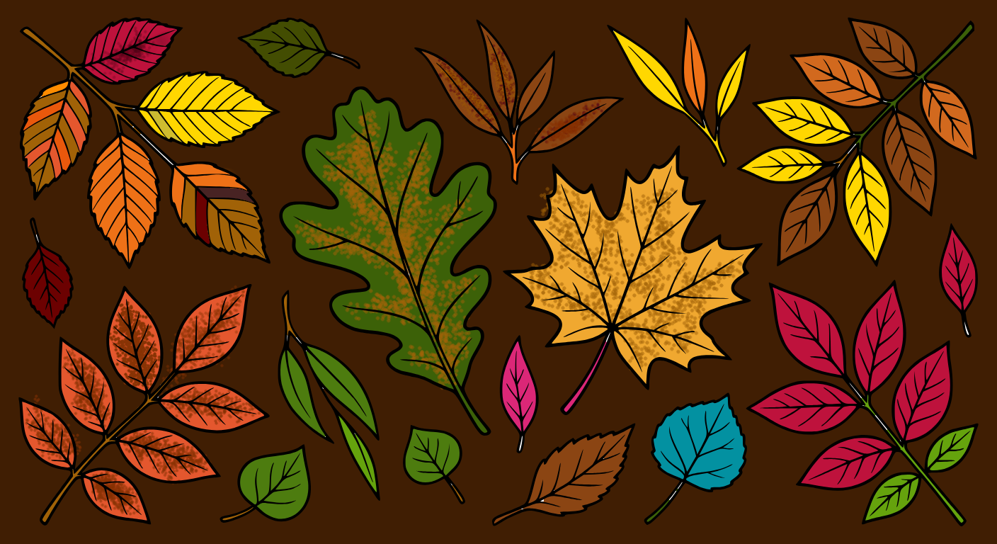 Leaves, colored by ʞuɐɹℲ