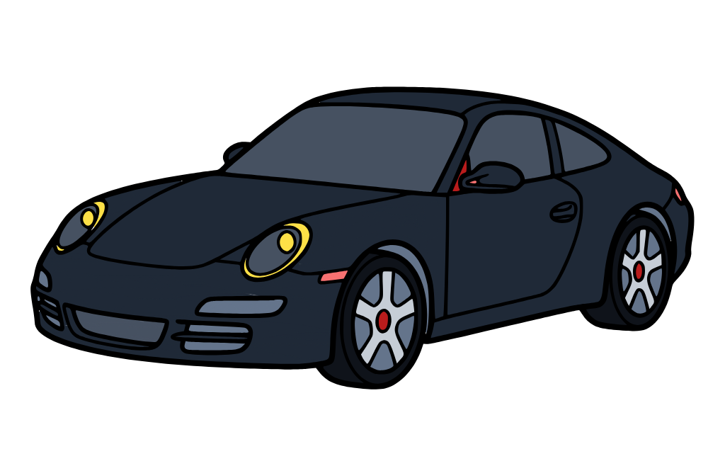 Porsche 911, colored by Elvis Lleshi